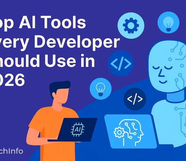 Developer using AI-powered coding and testing tools in 2026
