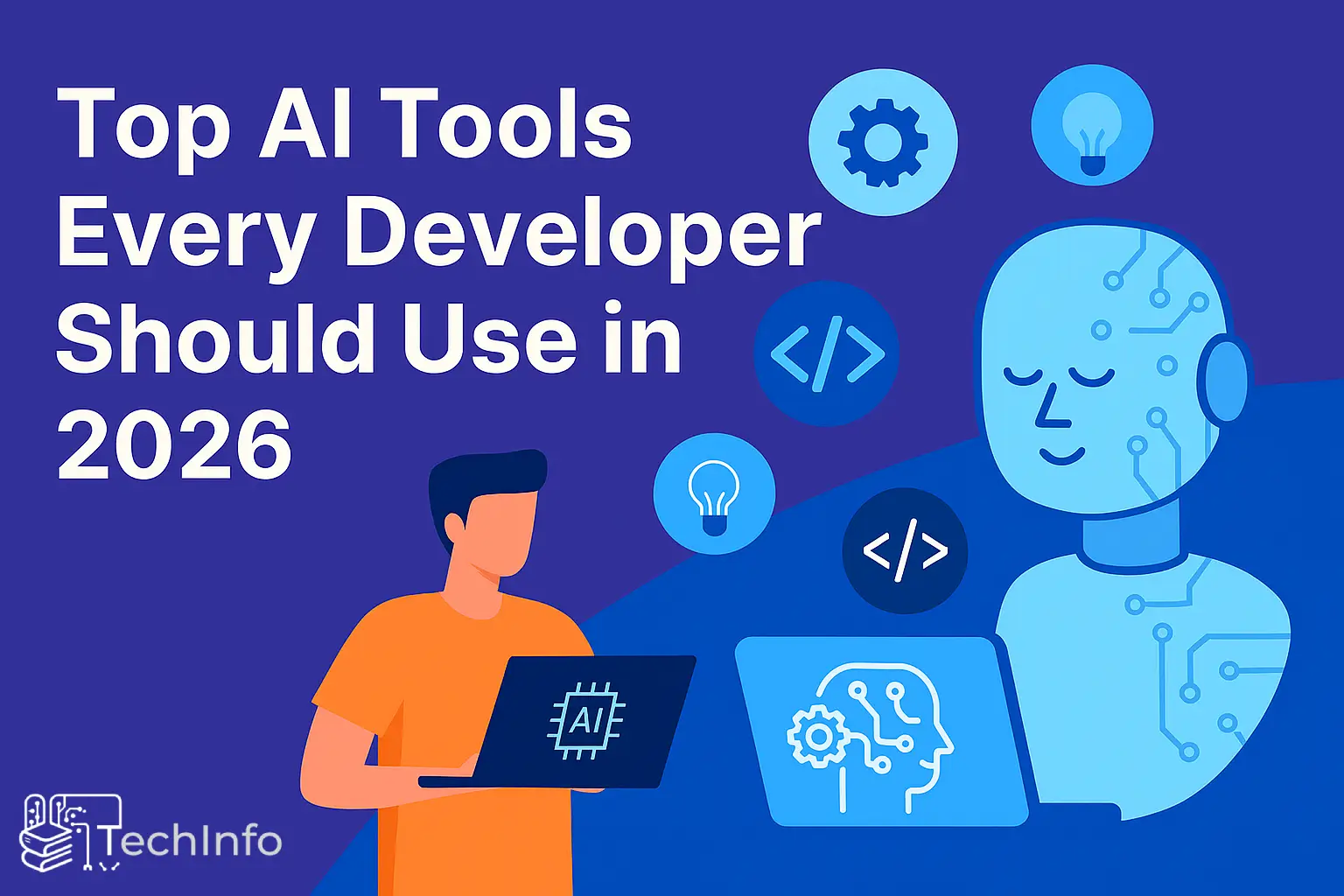 Developer using AI-powered coding and testing tools in 2026