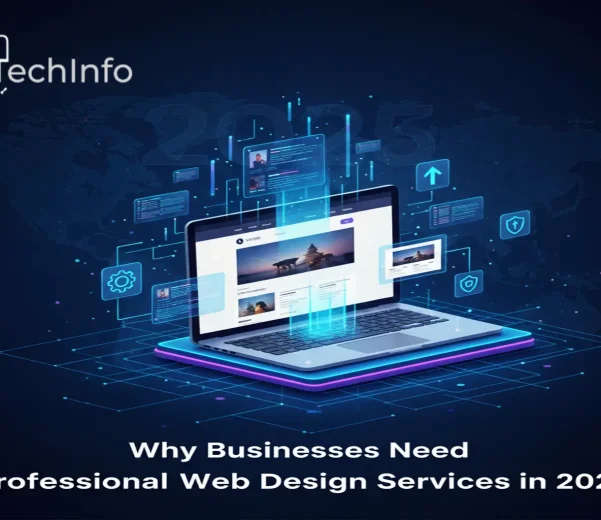 A professional web designer optimizing a digital interface to align with 2025 UX/UI trends and mobile responsiveness.